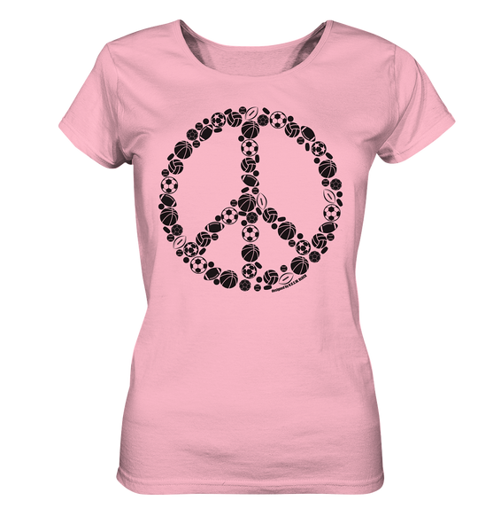 N.O.S.W. BLOCK Shirt "SPORTS FOR PEACE" Girls Organic T-Shirt cotton pink