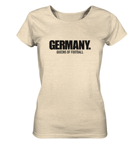 N.O.S.W. BLOCK Fanblock Shirt "GERMANY. QUEENS OF FOOTBALL" Girls Organic T-Shirt natural raw