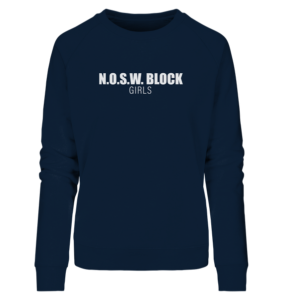 N.O.S.W. BLOCK Sweater "N.O.S.W. BLOCK GIRLS" Girls Organic Sweatshirt navy