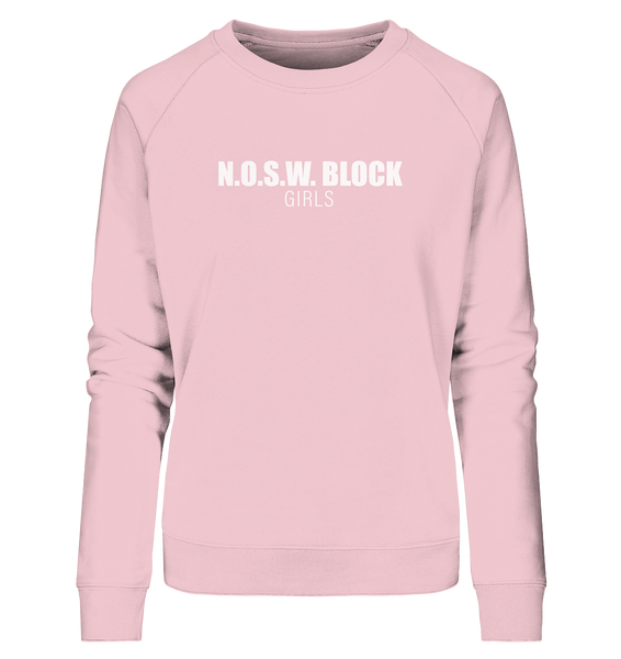 N.O.S.W. BLOCK Sweater "N.O.S.W. BLOCK GIRLS" Girls Organic Sweatshirt pink punch