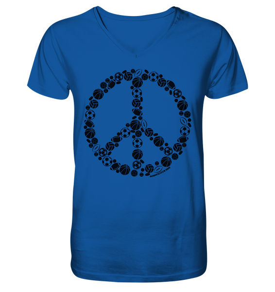 N.O.S.W. BLOCK Shirt "SPORTS FOR PEACE" Männer Organic T-Shirt blau