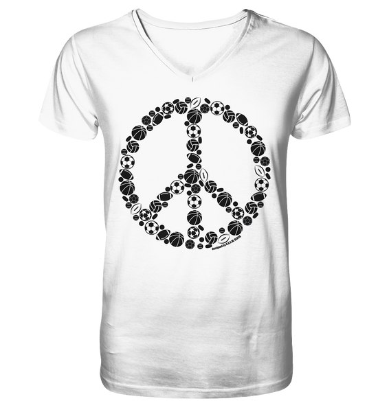 N.O.S.W. BLOCK Shirt "SPORTS FOR PEACE" Männer Organic T-Shirt weiss