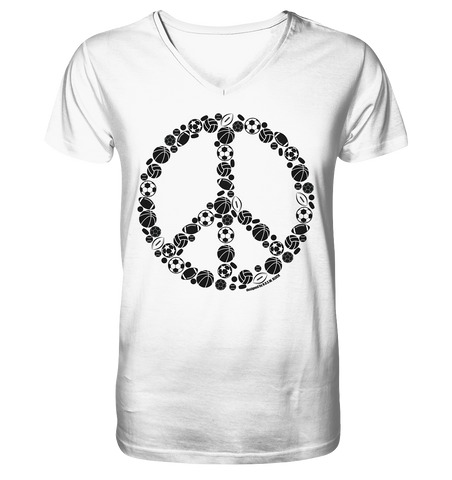 N.O.S.W. BLOCK Shirt "SPORTS FOR PEACE" Männer Organic T-Shirt weiss