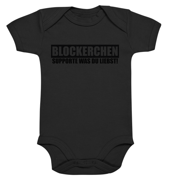N.O.S.W. BLOCK Fanblock Body "BLOCKERCHEN" Organic Baby Bodysuite schwarz