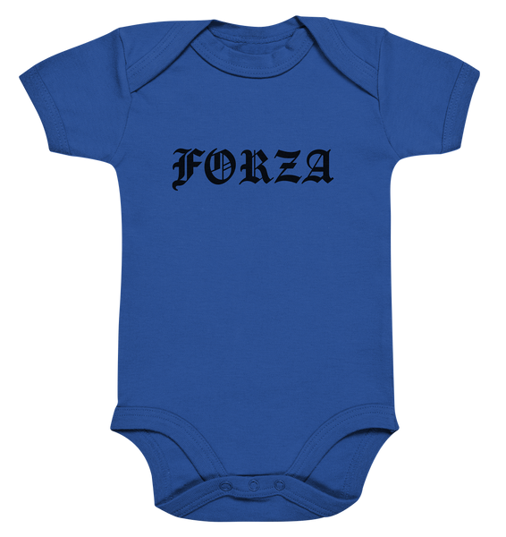 N.O.S.W. BLOCK Fanblock Body "FORZA" Organic Baby Bodysuite cobalt blue organic