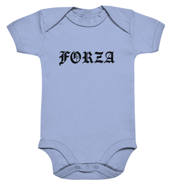 N.O.S.W. BLOCK Fanblock Body "FORZA" Organic Baby Bodysuite dusty blue
