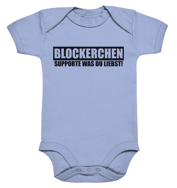 N.O.S.W. BLOCK Fanblock Body "BLOCKERCHEN" Organic Baby Bodysuite dusty blue