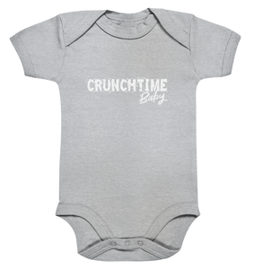 N.O.S.W. BLOCK Fanblock Fanblock Body "CRUNCHTIME Baby" Organic Baby Bodysuite heather grau