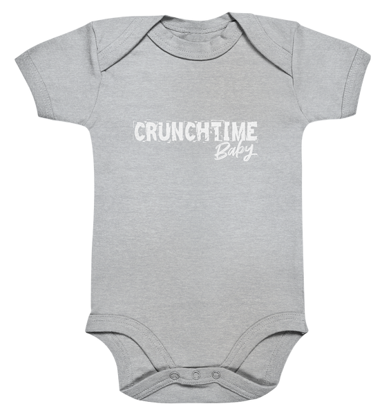 N.O.S.W. BLOCK Fanblock Fanblock Body "CRUNCHTIME Baby" Organic Baby Bodysuite heather grau