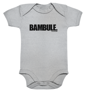 N.O.S.W. BLOCK Fanblock Body "BAMBULE." Organic Baby Bodysuite heather grau