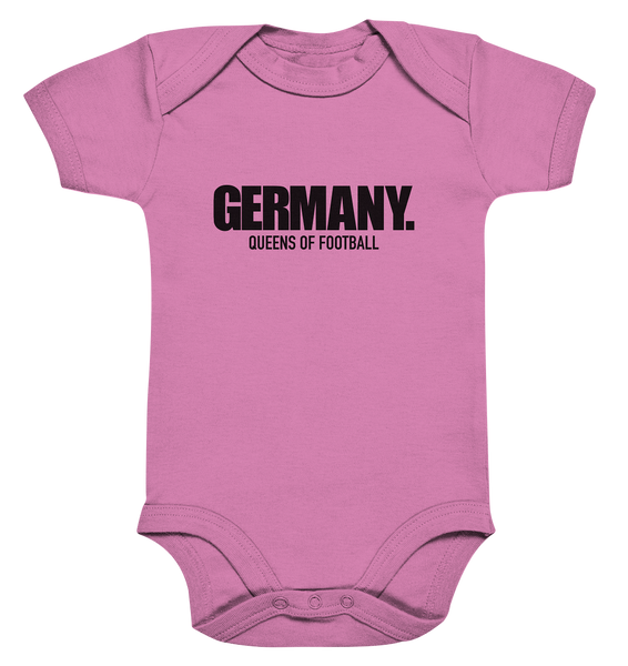 N.O.S.W: BLOCK Fanblock Body "GERMANY. QUEENS OF FOOTBALL" Organic Baby Bodysuite bubble gum pink