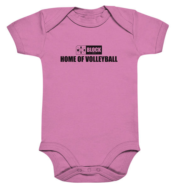 N.O.S.W. BLOCK Fanblock Body "HOME OF VOLLEYBALL" Organic Baby Bodysuite bubble gum pink