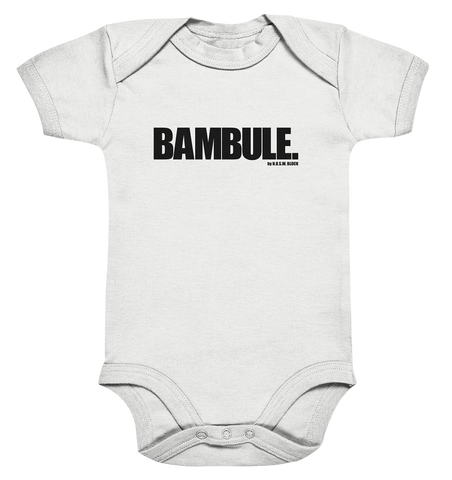 N.O.S.W. BLOCK Fanblock Body "BAMBULE." Organic Baby Bodysuite weiss