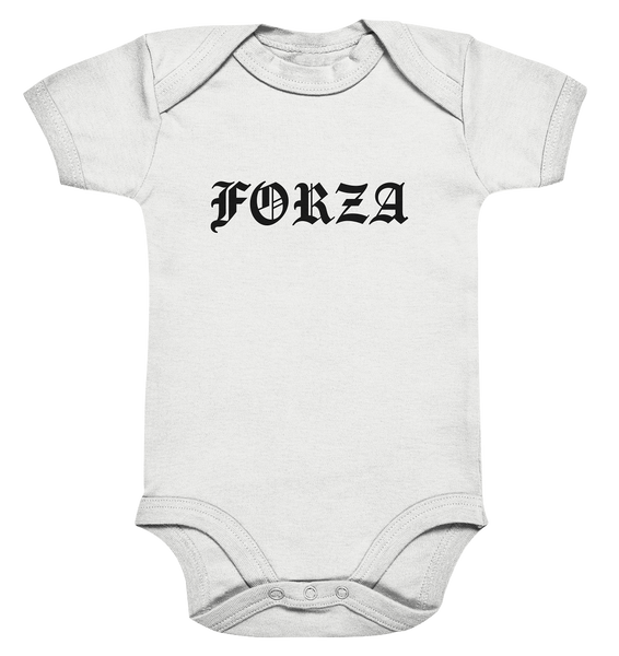 N.O.S.W. BLOCK Fanblock Body "FORZA" Organic Baby Bodysuite weiss
