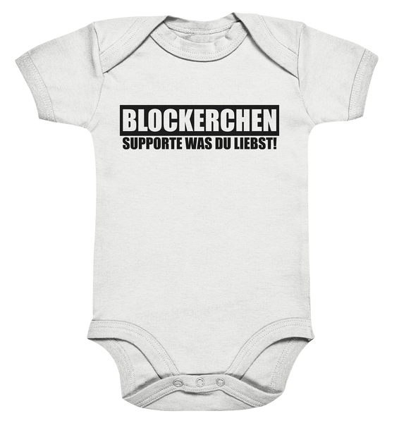 N.O.S.W. BLOCK Fanblock Body "BLOCKERCHEN" Organic Baby Bodysuite weiss
