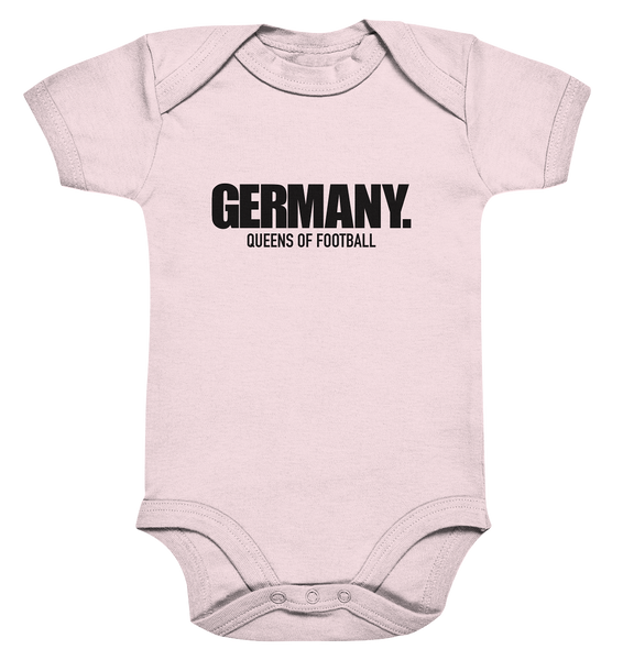 N.O.S.W: BLOCK Fanblock Body "GERMANY. QUEENS OF FOOTBALL" Organic Baby Bodysuite powder pink