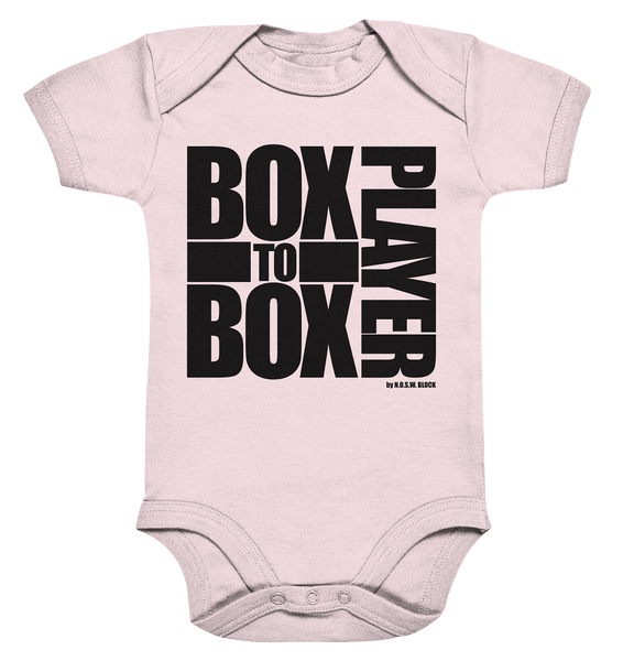 N.O.S.W. BLOCK Fanblock Body "BOX TO BOX PLAYER" Organic Baby Bodysuite powder pink