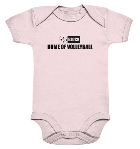 N.O.S.W. BLOCK Fanblock Body "HOME OF VOLLEYBALL" Organic Baby Bodysuite powder pink
