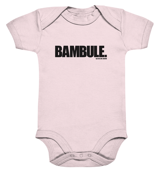 N.O.S.W. BLOCK Fanblock Body "BAMBULE." Organic Baby Bodysuite powder pink