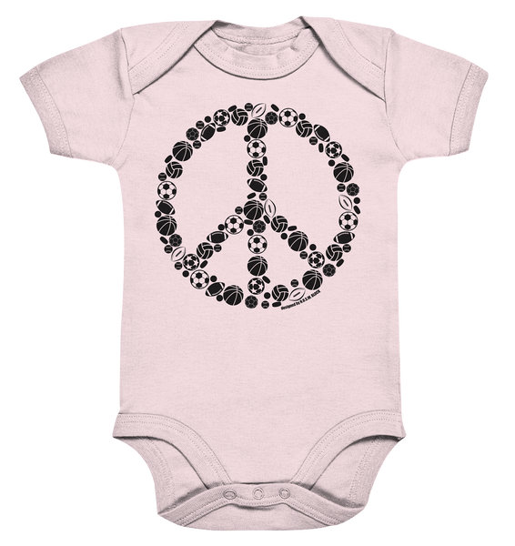 N.O.S.W. BLOCK Body "SPORTS FOR PEACE" Organic Baby Bodysuite powder pink