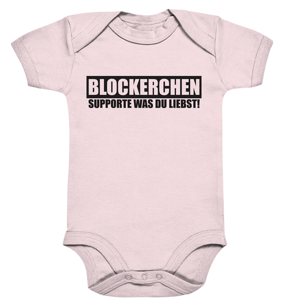 N.O.S.W. BLOCK Fanblock Body "BLOCKERCHEN" Organic Baby Bodysuite powder pink