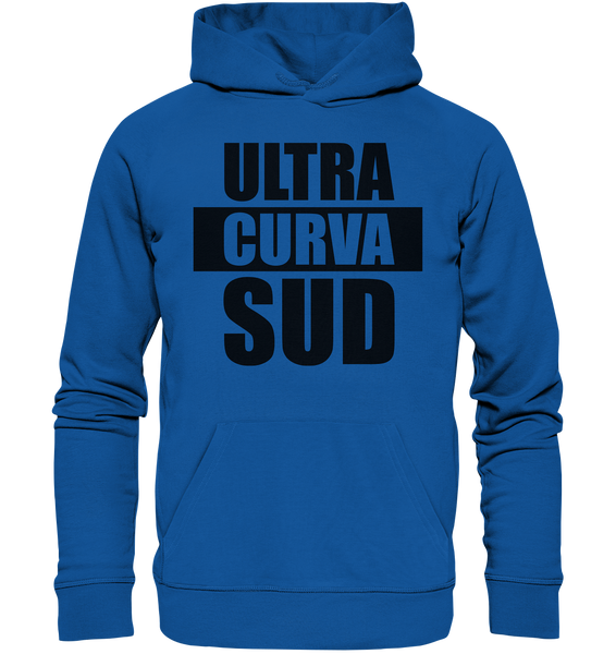 N.O.S.W. BLOCK Ultras Hoodie "ULTRA CURVA SUD" Männer Organic Basic Kapuzenpullover blau