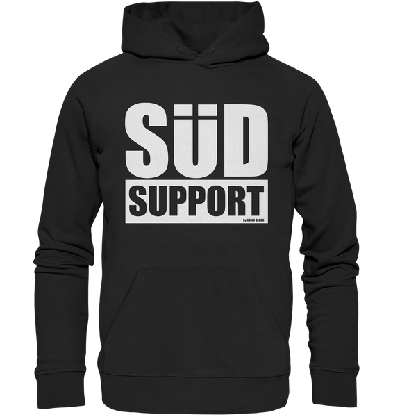 N.O.S.W. BLOCK Fanblock Hoodie "SÜD SUPPORT" Männer Organic Basic Kapuzenpullover schwarz