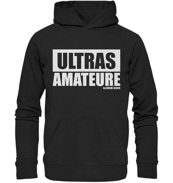 N.O.S.W. BLOCK Ultras Hoodie "ULTRAS AMATEURE" Männer Organic Basic Kapuzenpullover schwarz