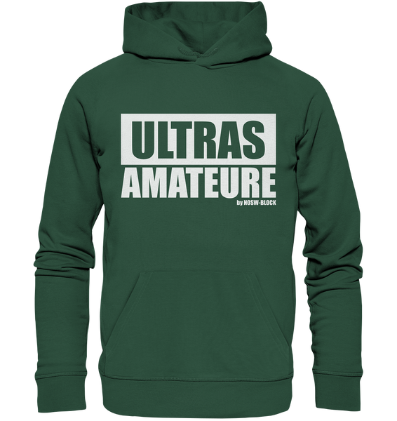 N.O.S.W. BLOCK Ultras Hoodie "ULTRAS AMATEURE" Männer Organic Basic Kapuzenpullover grün