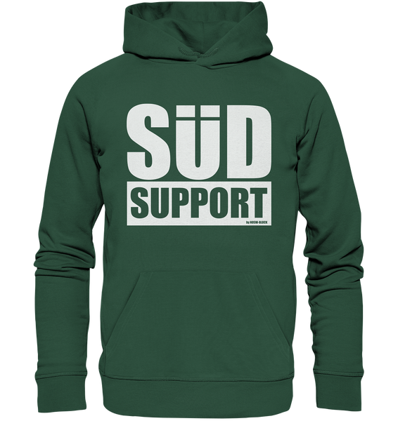 N.O.S.W. BLOCK Fanblock Hoodie "SÜD SUPPORT" Männer Organic Basic Kapuzenpullover grün