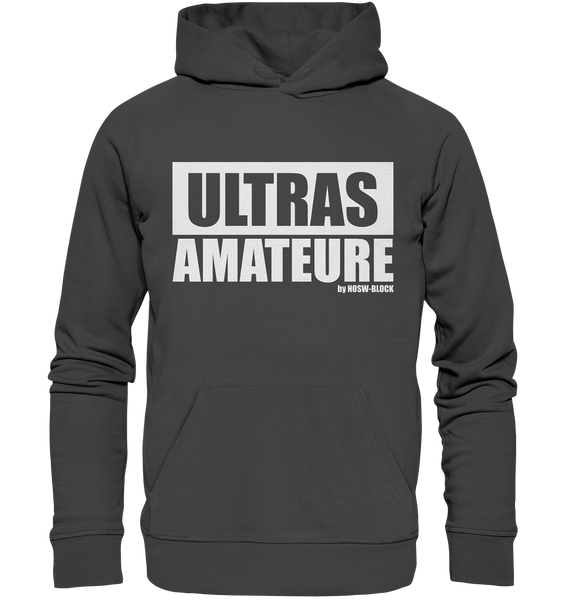 N.O.S.W. BLOCK Ultras Hoodie "ULTRAS AMATEURE" Männer Organic Basic Kapuzenpullover anthrazit