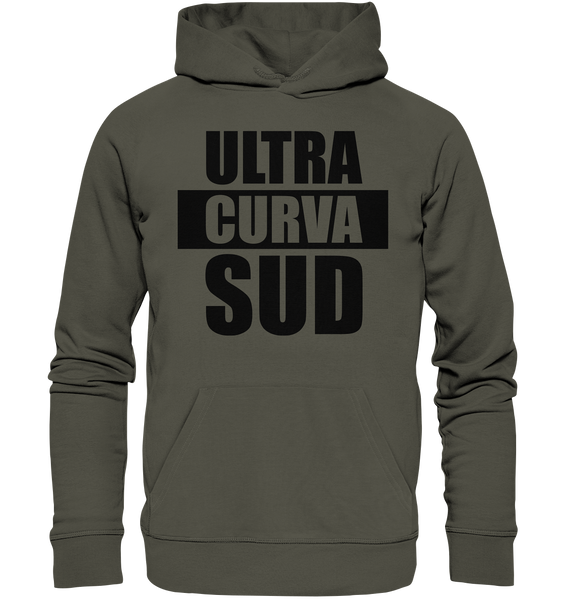 N.O.S.W. BLOCK Ultras Hoodie "ULTRA CURVA SUD" Männer Organic Basic Kapuzenpullover khaki