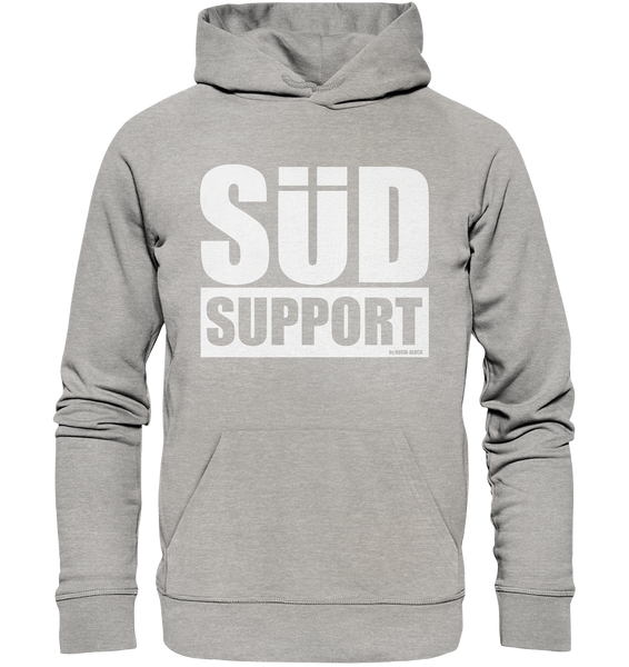 N.O.S.W. BLOCK Fanblock Hoodie "SÜD SUPPORT" Männer Organic Basic Kapuzenpullover heather grau