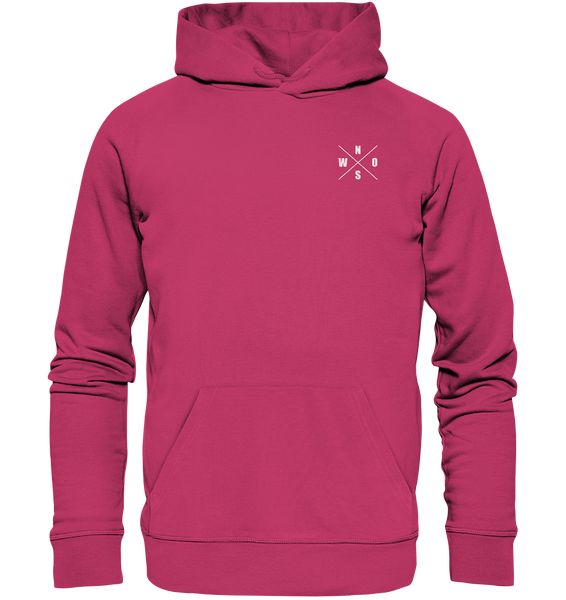 N.O.S.W. BLOCK Gegen Rechts Hoodie "EISHOCKEYFANS GEGEN RECHTS" beidseitig bedruckter Männer Organic Basic Kapuzenpullover pink