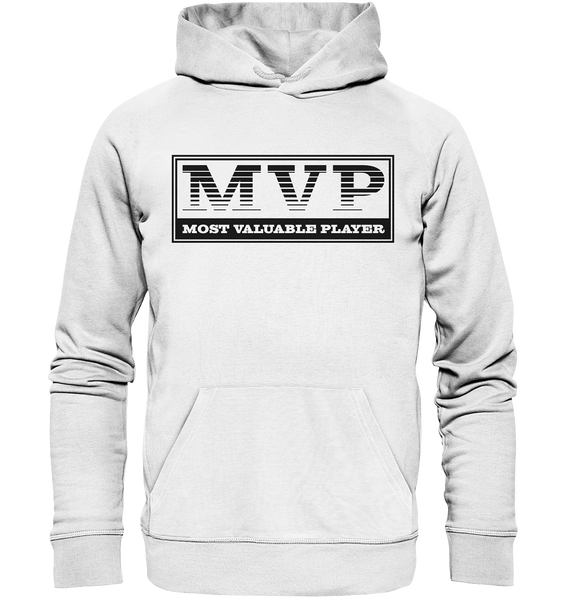 Teamsport Hoodie "MVP" Männer Organic Basic Kapuzenpullover weiss