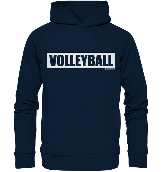 N.O.S.W. BLOCK Teamsport Hoodie "VOLLEYBALL" Organic Fashion Kapuzenpullover navy