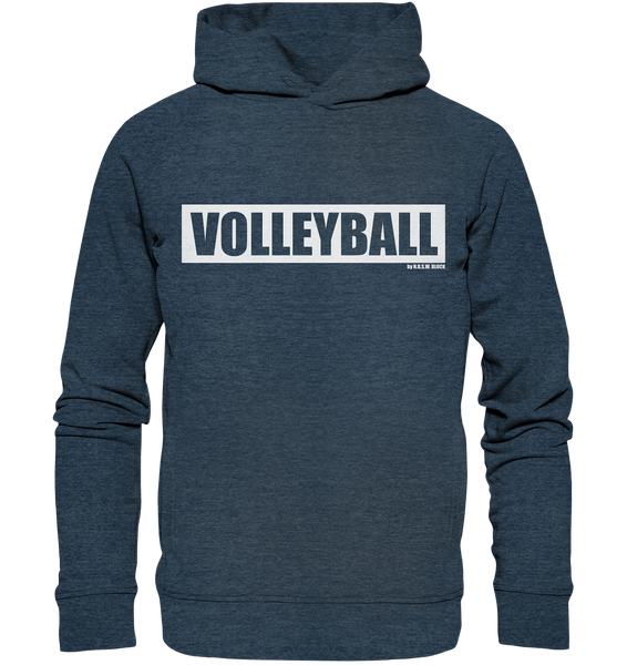 N.O.S.W. BLOCK Teamsport Hoodie "VOLLEYBALL" Organic Fashion Kapuzenpullover dark heather blue