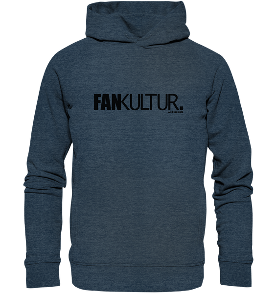 N.O.S.W. BLOCK Fanblock Hoodie "FAN KULTUR." Männer Organic Fashion Kapuzenpullover dark heather blue