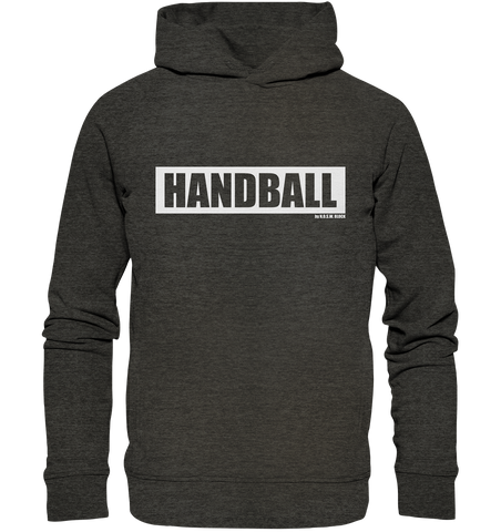 N.O.S.W. BLOCK Teamsport Hoodie "HANDBALL" Männer Organic Fashion Kapuzenpullover dark heather grau