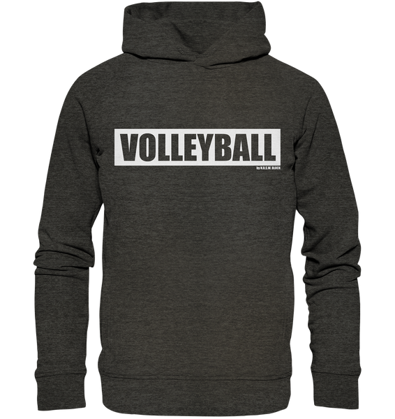 N.O.S.W. BLOCK Teamsport Hoodie "VOLLEYBALL" Organic Fashion Kapuzenpullover dark heather grau