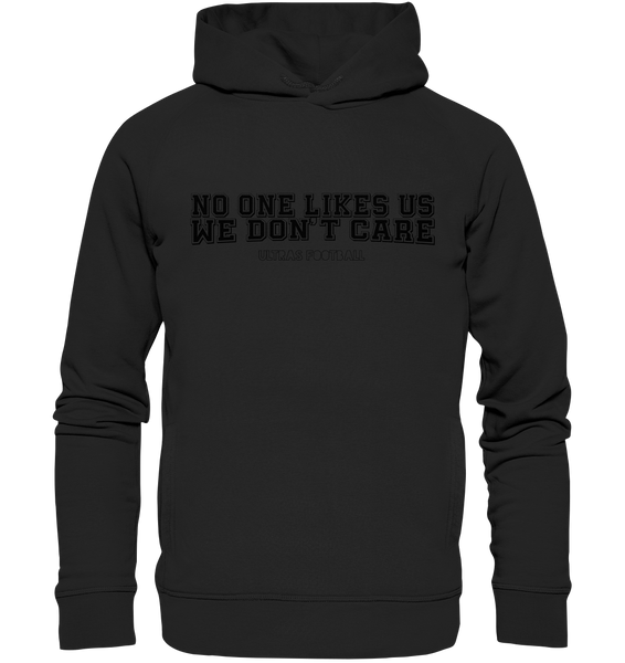 BLOCK.FC Fanblock Hoodie "NO ONE LIKES US WE DON´T CARE" Männer Organic Fashion Kapuzenpullover schwarz