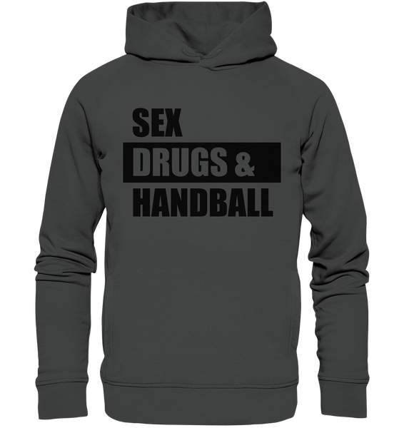 N.O.S.W. BLOCK Fanblock Hoodie "SEX, DRUGS & HANDBALL" Männer Organic Fashion Hoodie anthrazit