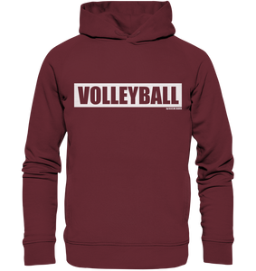 N.O.S.W. BLOCK Teamsport Hoodie "VOLLEYBALL" Organic Fashion Kapuzenpullover weinrot