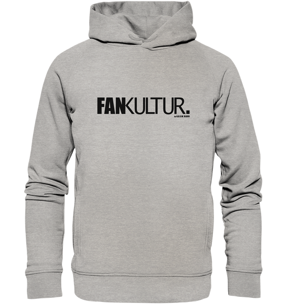 N.O.S.W. BLOCK Fanblock Hoodie "FAN KULTUR." Männer Organic Fashion Kapuzenpullover heather grau