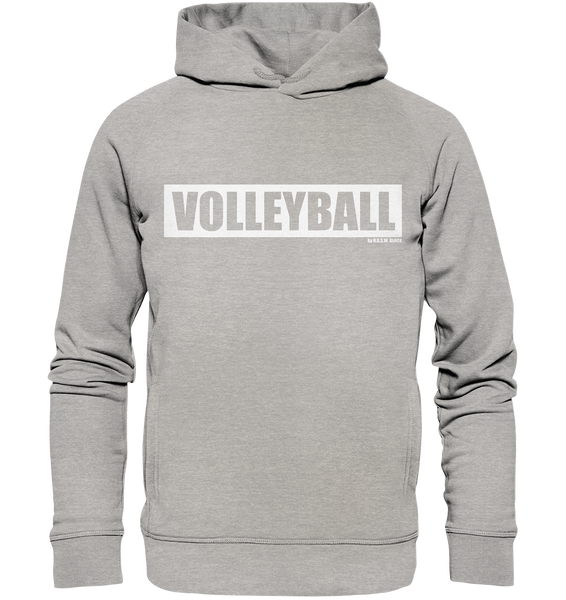 N.O.S.W. BLOCK Teamsport Hoodie "VOLLEYBALL" Organic Fashion Kapuzenpullover heather grau