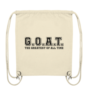 N.O.S.W. BLOCK Fanblock Gym Bag "G.O.A.T." Organic Turnbeutel natural raw