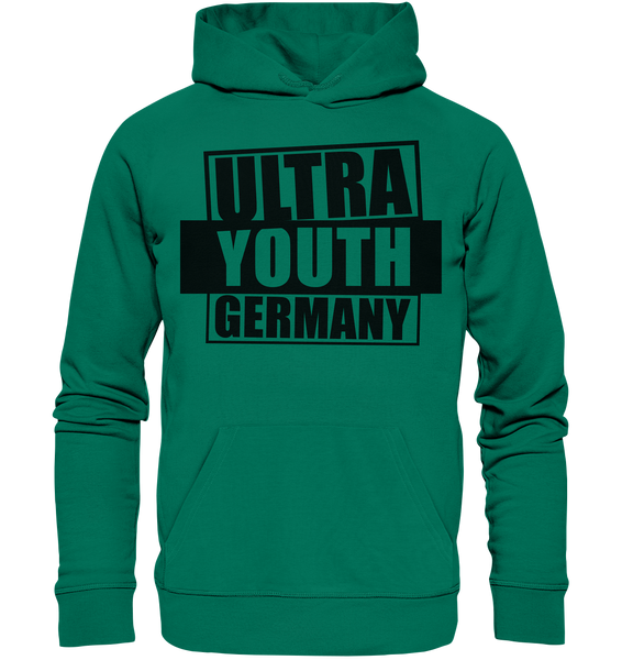 N.O.S.W. BLOCK Ultras Hoodie "ULTRA YOUTH GERMANY" Männer Organic Kapuzenpullover grün