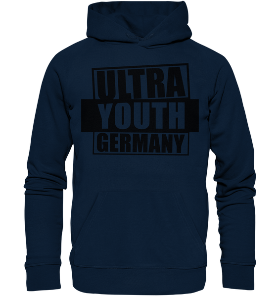 N.O.S.W. BLOCK Ultras Hoodie "ULTRA YOUTH GERMANY" Männer Organic Kapuzenpullover navy