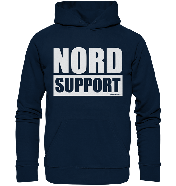 N.O.S.W. BLOCK Fanblock Shirt "NORD SUPPORT" Männer Organic Kapuzenpullover navy