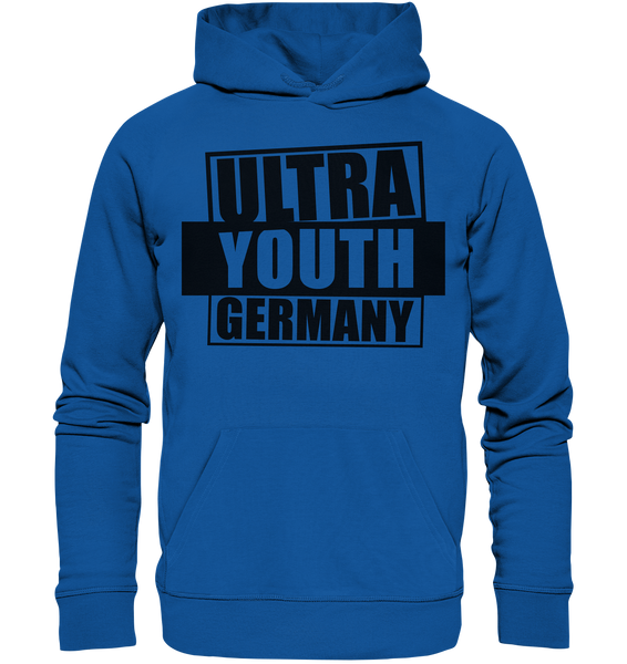 N.O.S.W. BLOCK Ultras Hoodie "ULTRA YOUTH GERMANY" Männer Organic Kapuzenpullover blau